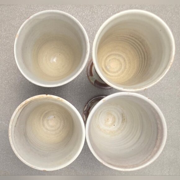 Signed Robin Hopper Studio Pottery Wine Set Canadian Ceramic Decanter + Goblet - Picture 6 of 15